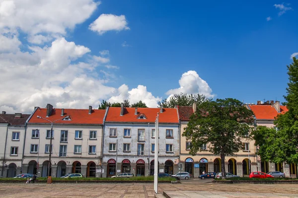 Praça do mercado velho em Lodz, Polonia — Fotografia de Stock