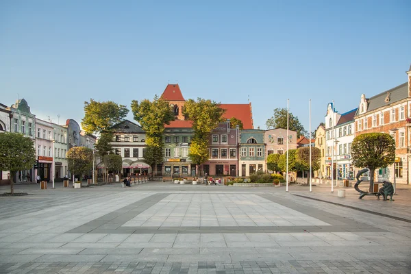 Rynku w Pucku, stare miasto w Polsce — Zdjęcie stockowe