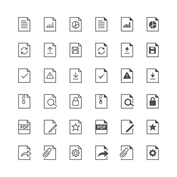 Iconos de documento, incluidos normal y habilitar el estado . — Vector de stock