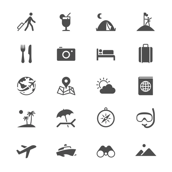 Traveling flat icons — Stock Vector
