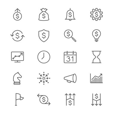 İş ince ikonları/simgeleri