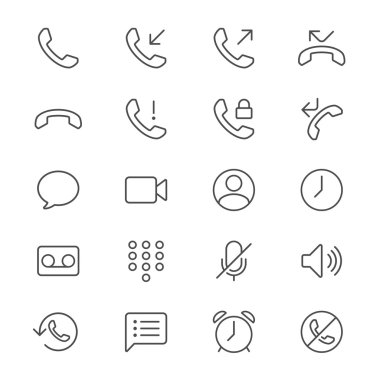 Telefon ince simgeler