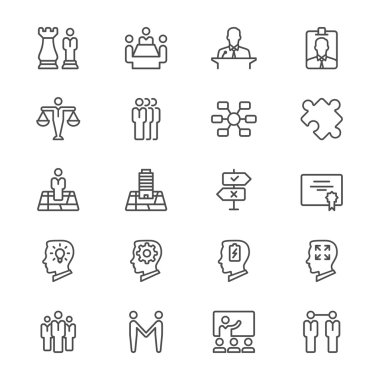 İş ince ikonları/simgeleri