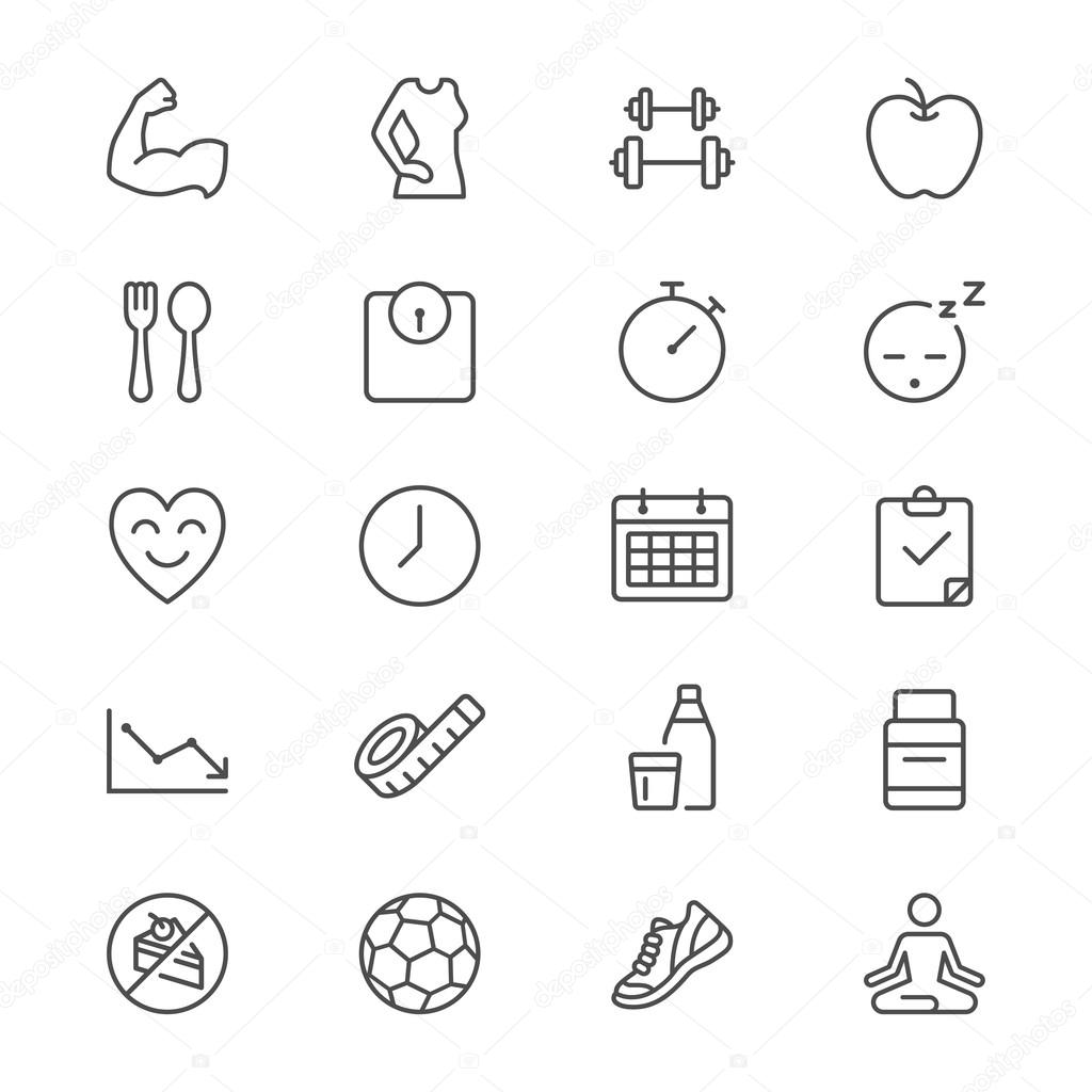 Health care thin icons