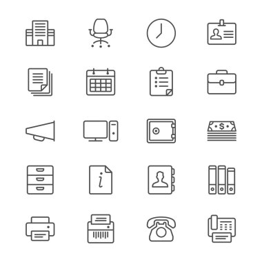 İnce simgeler Kırtasiye