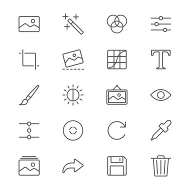 Fotoğraf ince simgeler