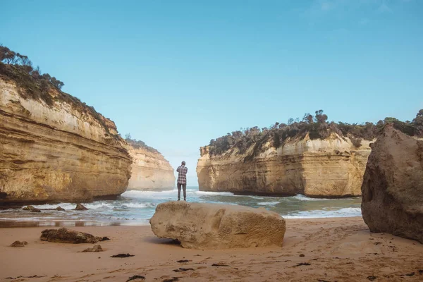 Gran Camino Oceánico Australia Bahía Formaciones Rocosas Piedra Caliza Del — Foto de Stock