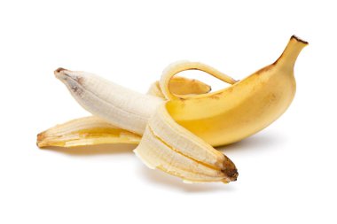 Beyaz arka planda taze taze muz.