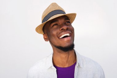 Şapkalı Afrika adam 