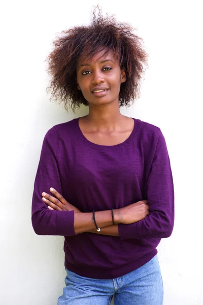 Mujer negra con afro — Foto de Stock