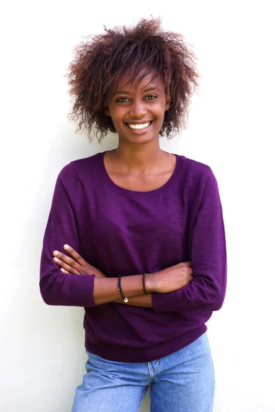 Smiling black woman — Stock Photo, Image