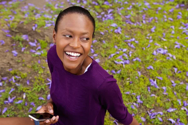 Smiling african woman — Stock Photo, Image