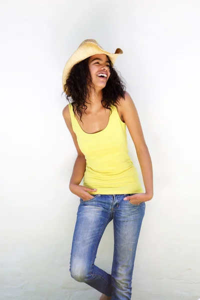 Mixed race female fashion model — Stock Photo, Image