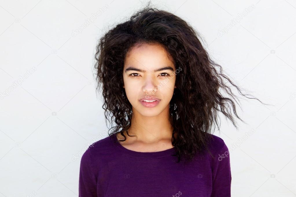 Beautiful mixed race woman