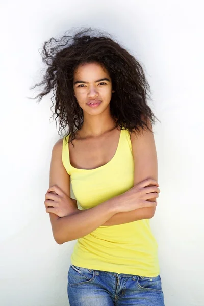 Attractive mixed race female model — Stock Photo, Image