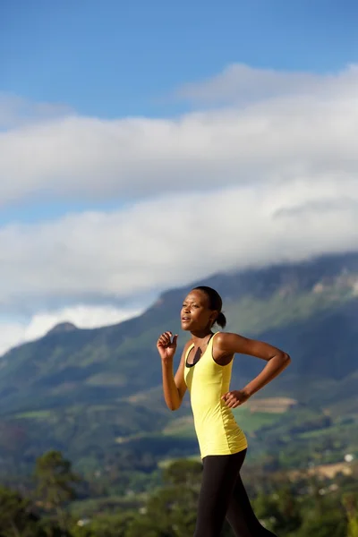 Africano mulher americana jogging — Fotografia de Stock