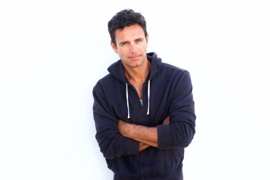 Engebeli yakışıklı orta yaşlı adam 