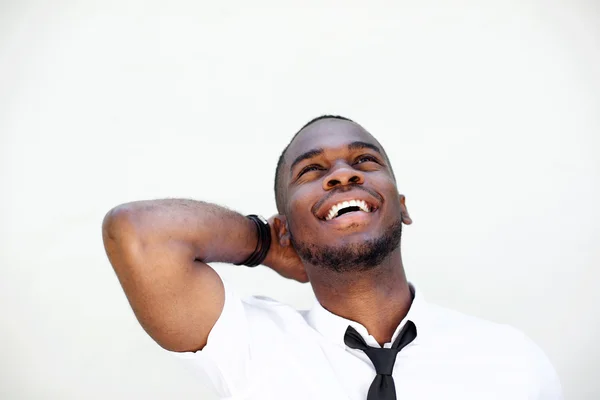 Joven empresario africano riendo — Foto de Stock