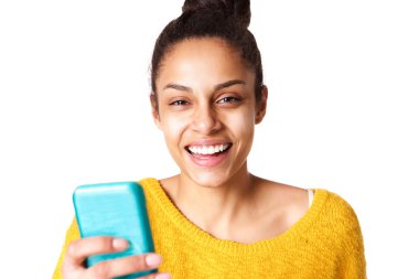 neşeli genç Afrikalı kadın