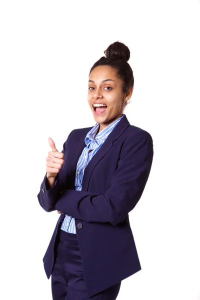 Excited young african businesswoman — Stock Photo, Image