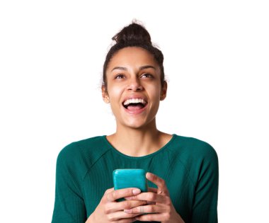 Cep telefonu olan Afrika kadın