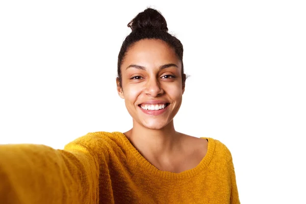 Fröhliche junge Afrikanerin — Stockfoto