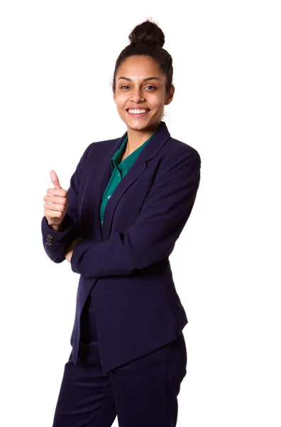 Positive junge afrikanische Geschäftsfrau — Stockfoto