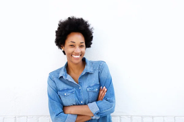 Mujer africana sonriente — Foto de Stock