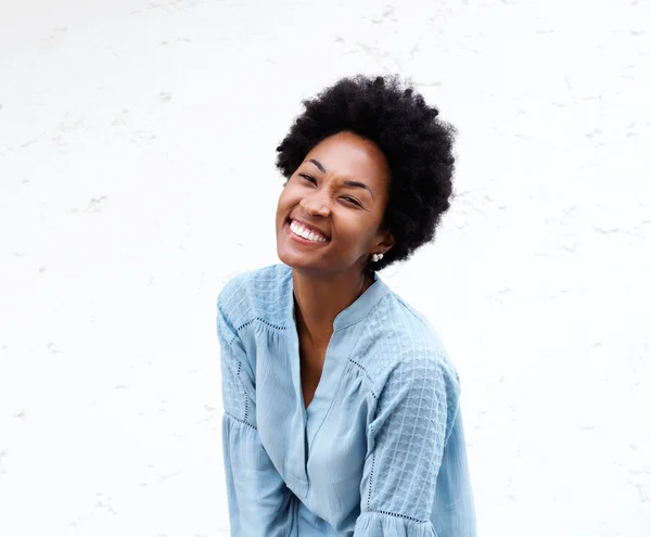 Cute young black woman looking away — Stock Photo, Image