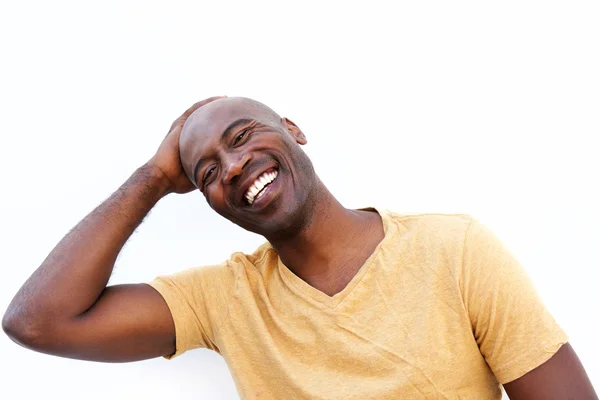 Lachende jonge Afrikaanse man — Stockfoto