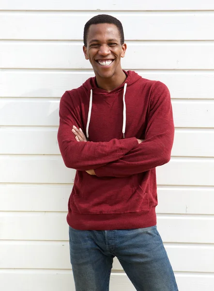 Portrait of a cheerful black man smiling — Stock Photo, Image