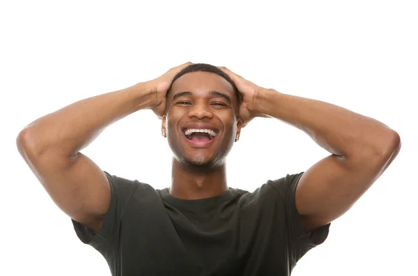 Joven con expresión sorprendida — Foto de Stock