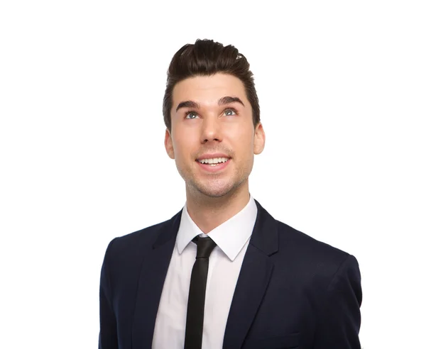 Close up portrait of a young business man smiling — Stock Photo, Image