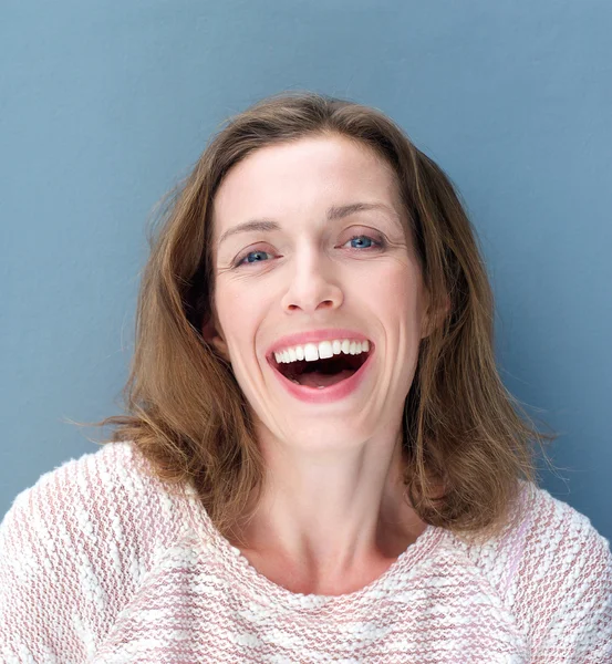 Happy older woman laughing — Stock Photo, Image