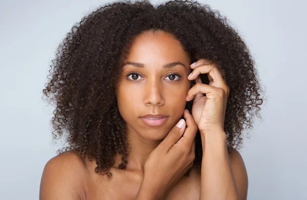 African beauty woman with curly hair — Stock Photo, Image