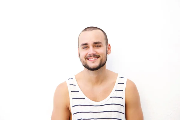 De cerca Retrato de un joven guapo sonriendo — Foto de Stock