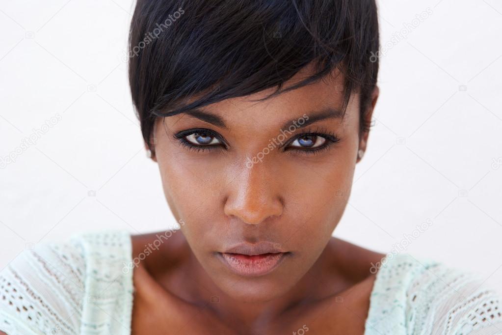 African american female fashion model face