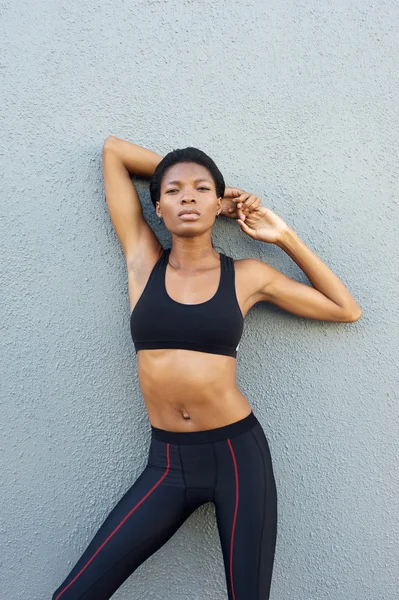 Deportiva mujer negra — Foto de Stock