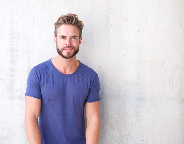 Cool guy with beard and purple shirt