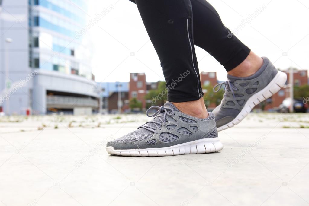 Man running in sneakers