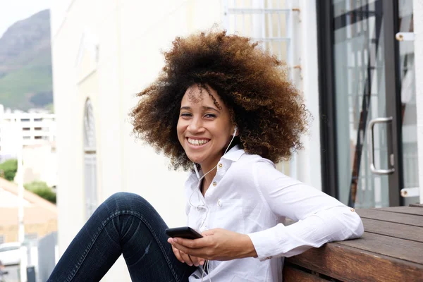 Smiling african woman — Stock Photo, Image