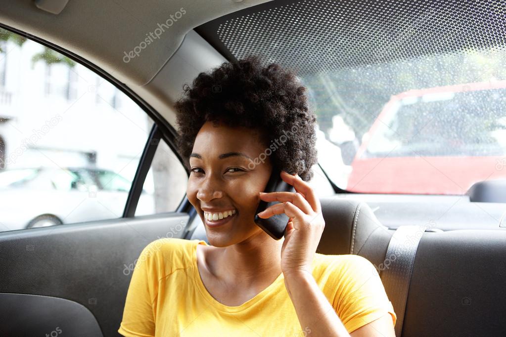 African woman talking on mobile phone