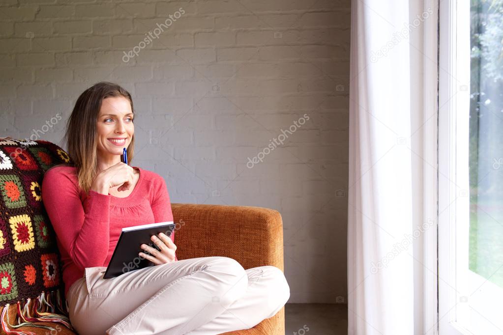 Woman relaxing at home