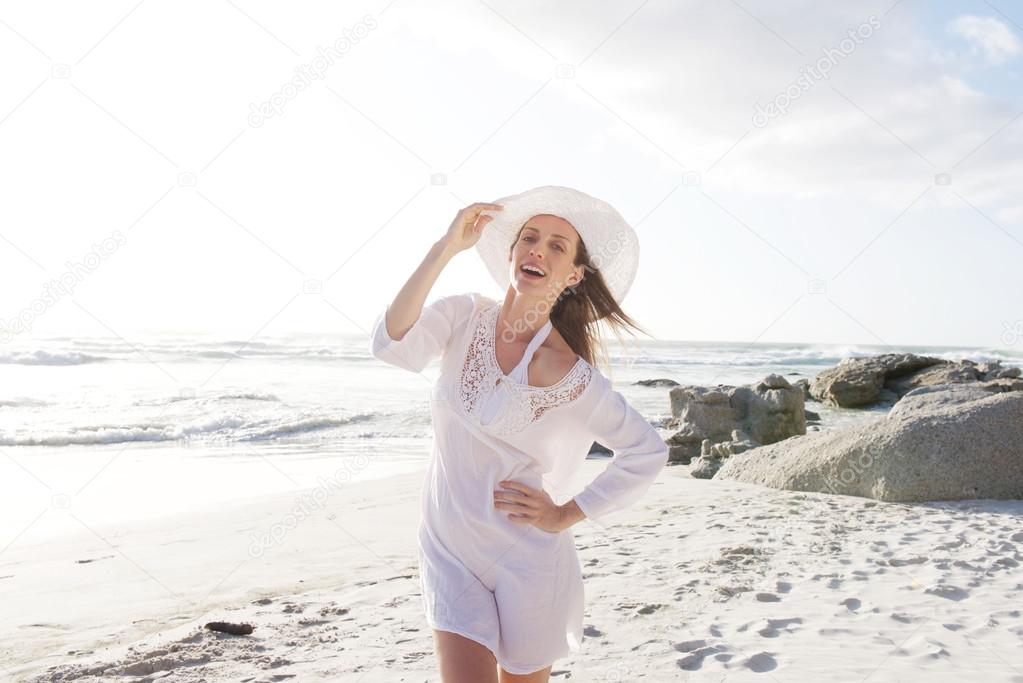 Beautiful woman on the beach