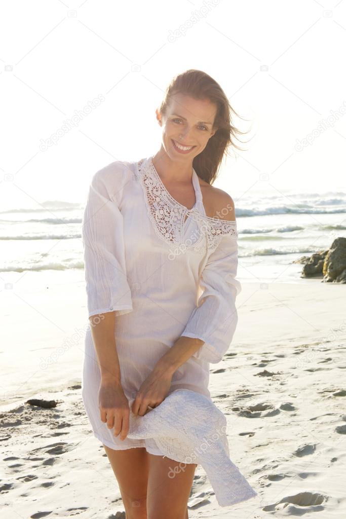 Beautiful woman on the beach