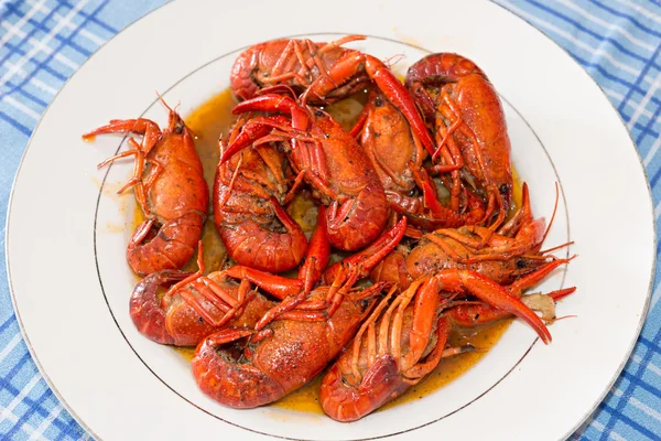 Crayfish com vinho branco — Fotografia de Stock