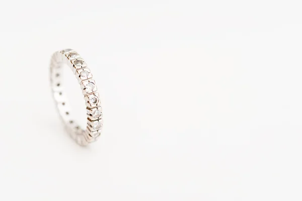 Platina a diamanty prsten — Stock fotografie