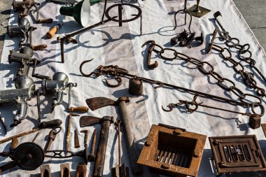 Detay nesneleri antika pazarı