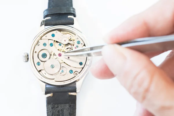 Przygotowanie i konserwacja zegarków — Zdjęcie stockowe