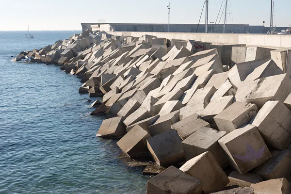 Vågbrytaren cementblock — Stockfoto